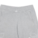 ADIDAS Mens Shorts Grey S W32 Cotton Casual Sportswear Logo Print