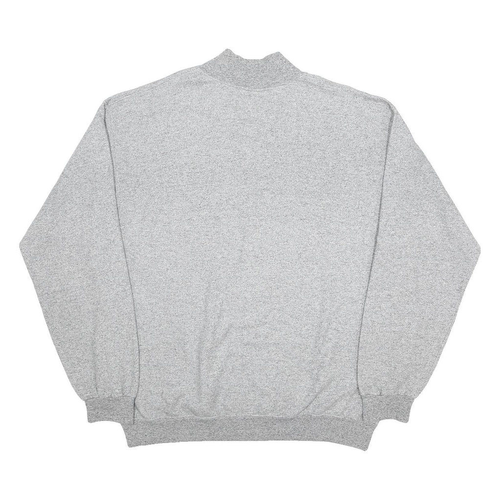 CHAMPION Mens Grey 1/4 Zip Sweatshirt 2XL Cotton Blend Pullover Casual Wear