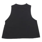 DKNY Womens Black Crop T-Shirt Sleeveless Crew Neck Sport Logo M
