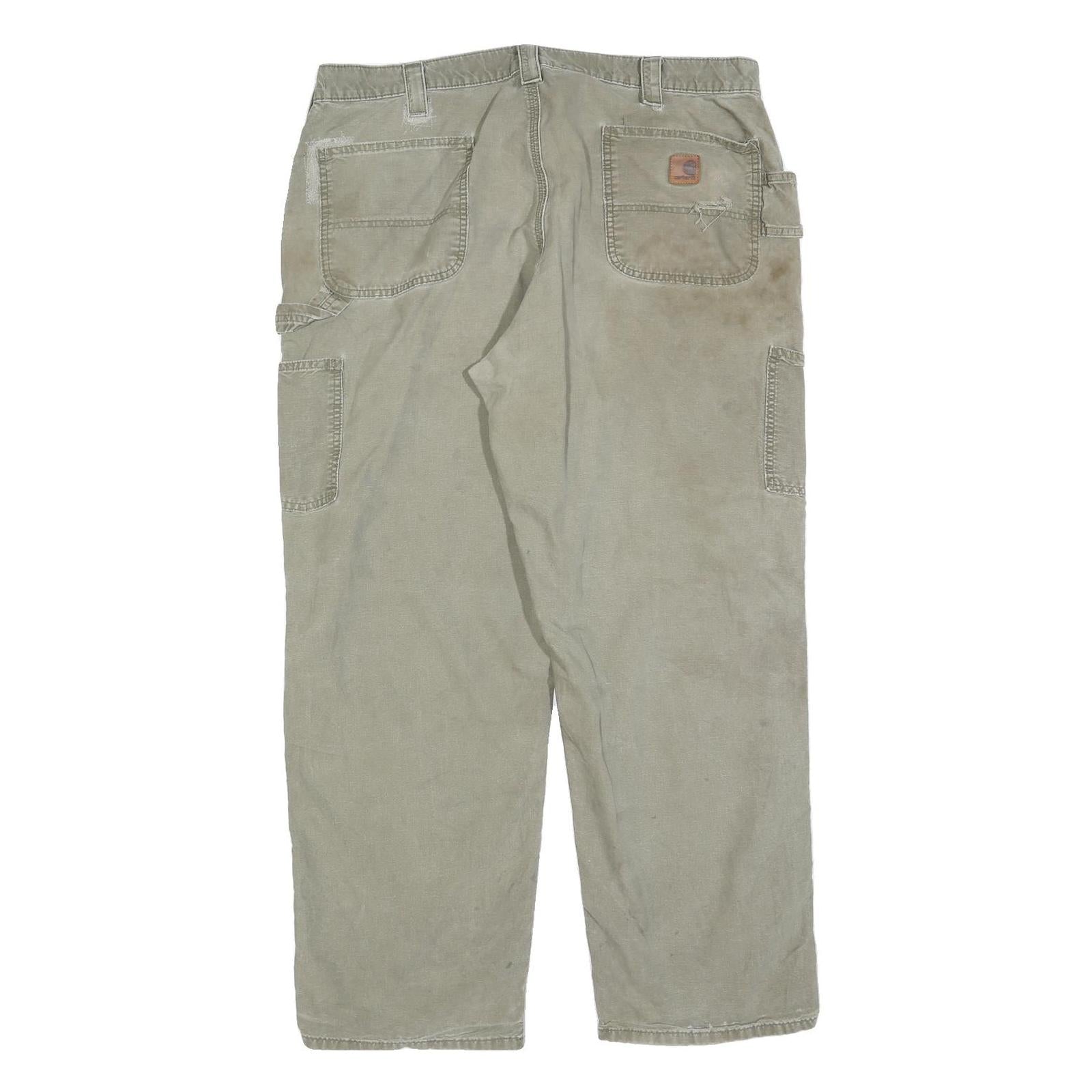 CARHARTT Mens Cotton Blend Relaxed Straight Trousers W40 L29 Workwear Utility