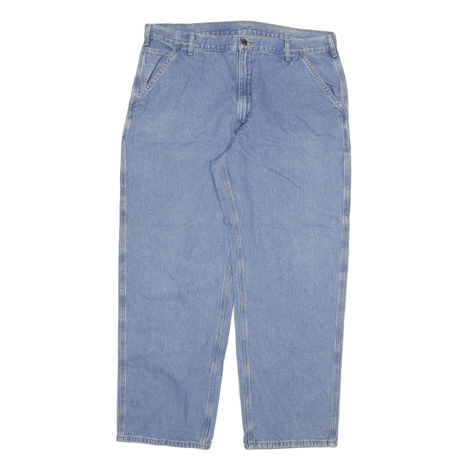 CARHARTT Mens Jeans Blue Relaxed Straight Denim Medium W38 L31 Workwear Casual