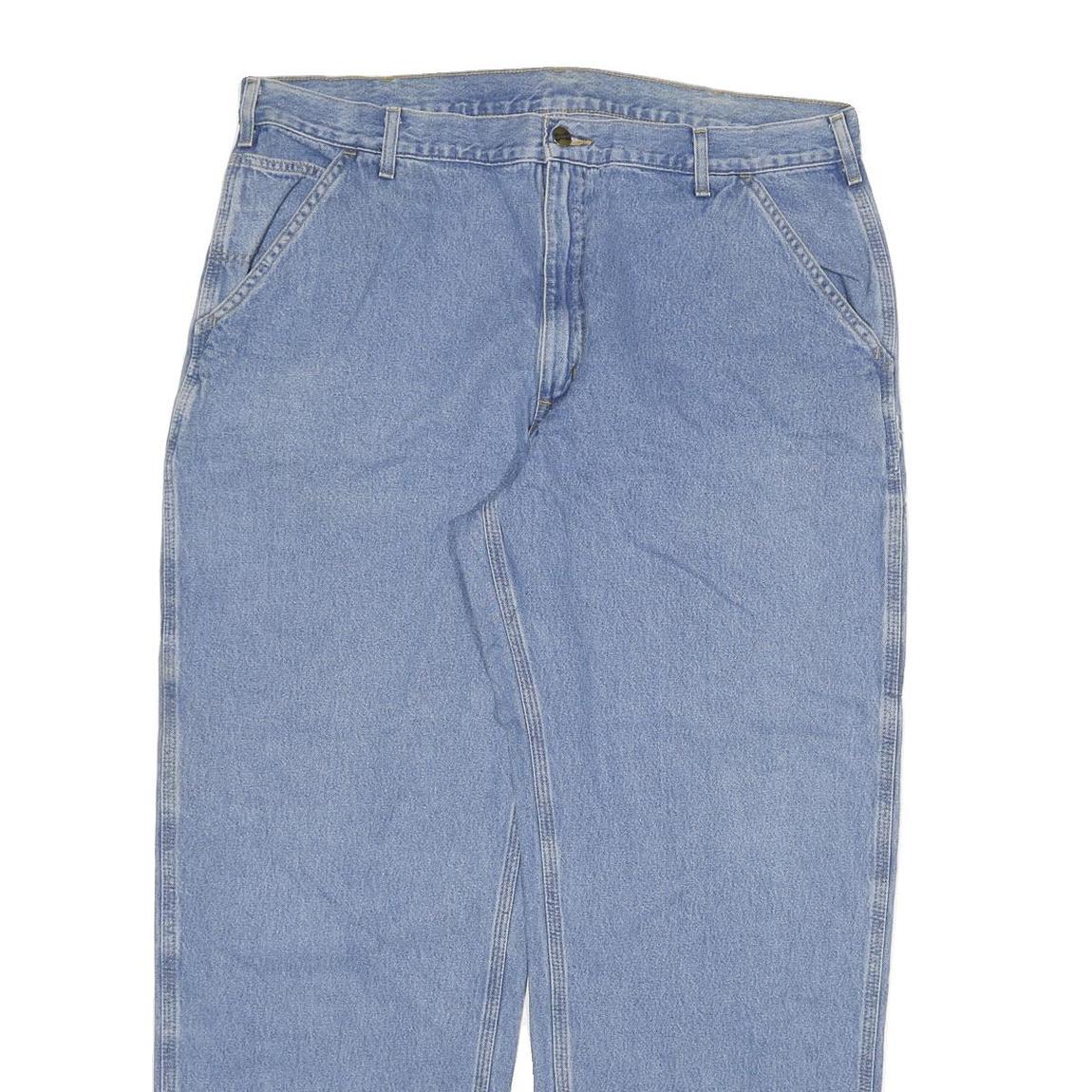 CARHARTT Mens Jeans Blue Relaxed Straight Denim Medium W38 L31 Workwear Casual