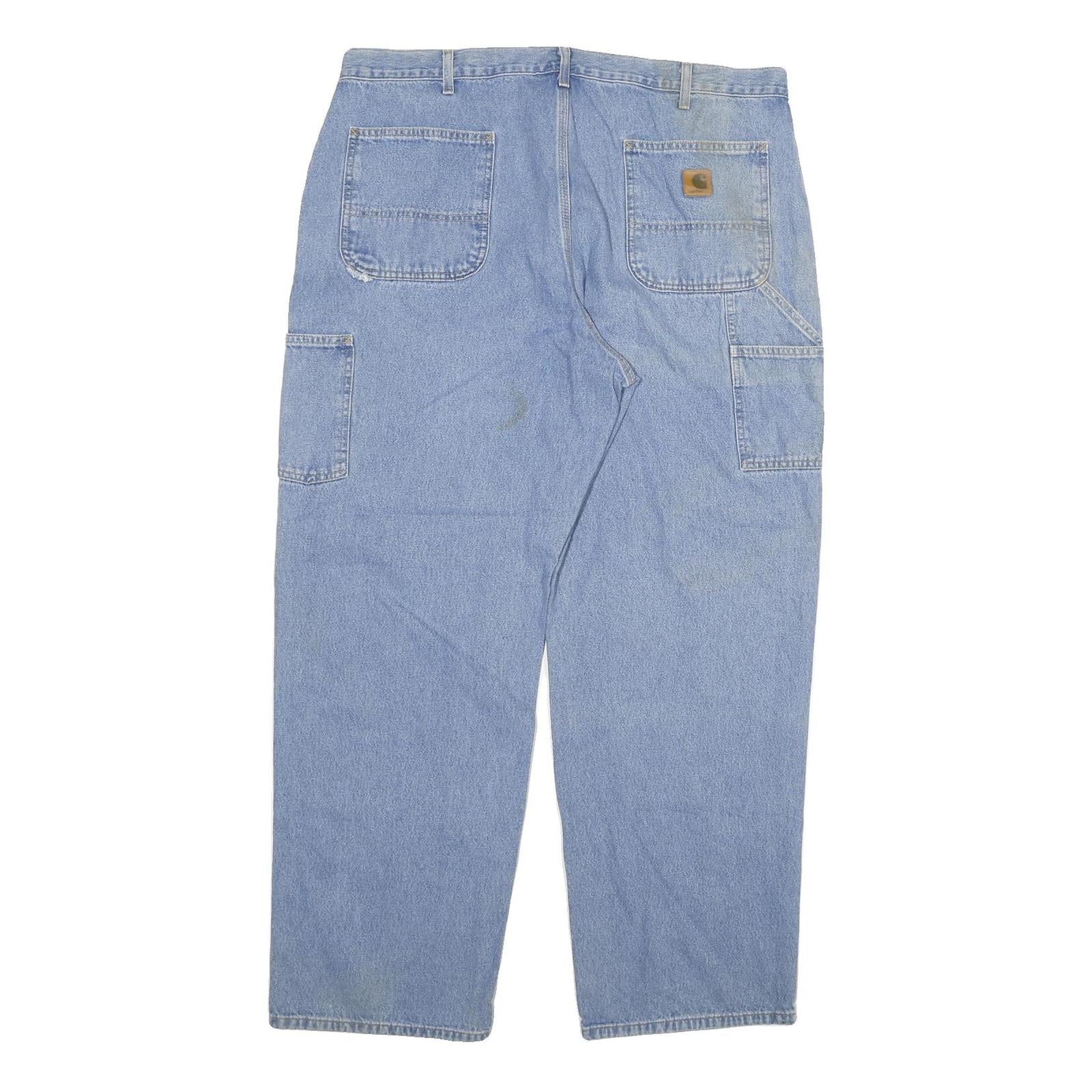 CARHARTT Mens Jeans Blue Relaxed Straight Denim Medium W38 L31 Workwear Casual