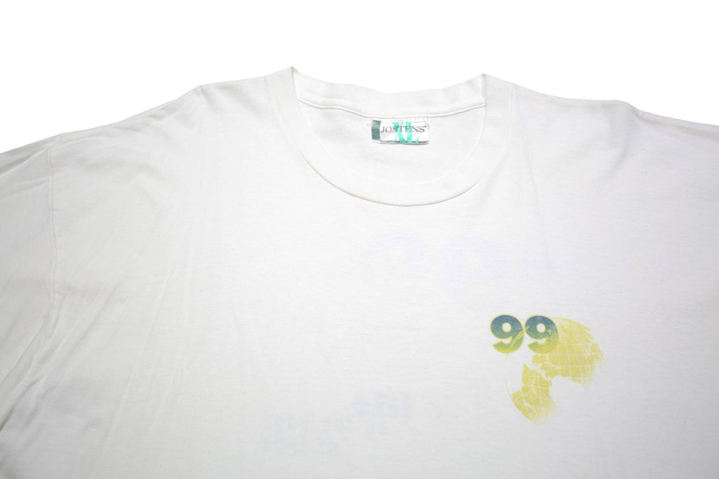 JOSTENS Mens White Graphic T-Shirt XL Short Sleeve Crew Neck Classic Cotton