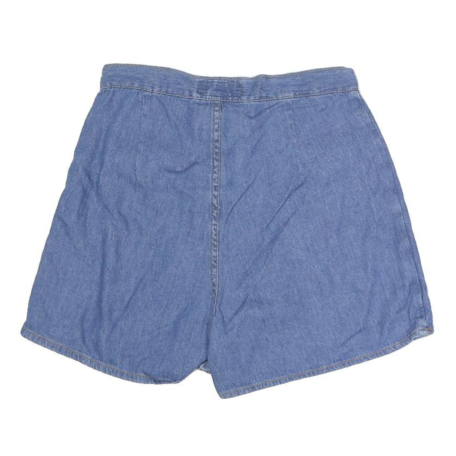 BOLERO Womens Blue Cotton Blend Mini Skort Denim Style Size S Casual Summer