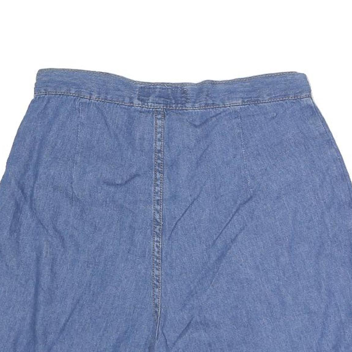 BOLERO Womens Blue Cotton Blend Mini Skort Denim Style Size S Casual Summer