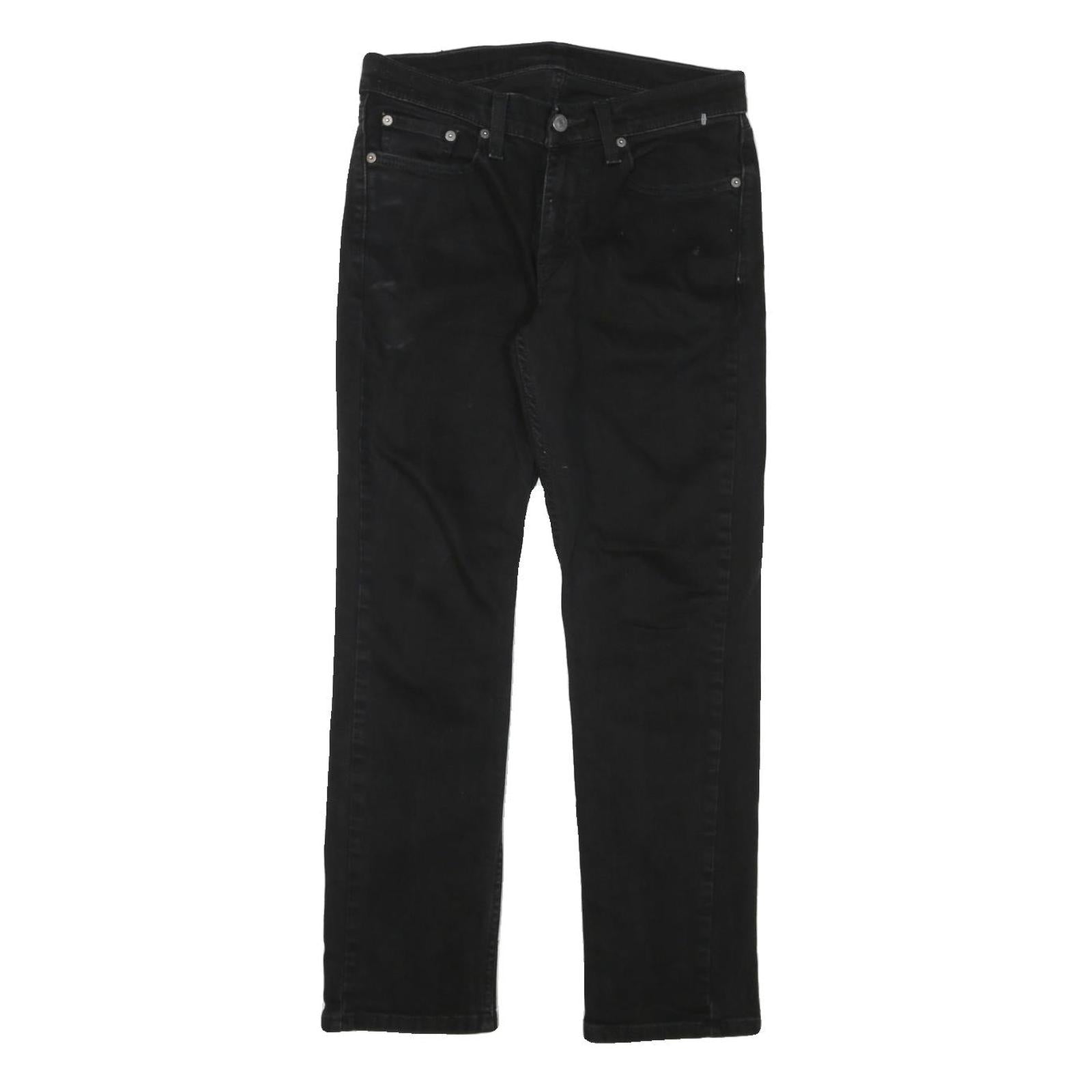 LEVI'S Mens Black Slim Skinny Denim Medium W30 L28 Zip Jeans Casual