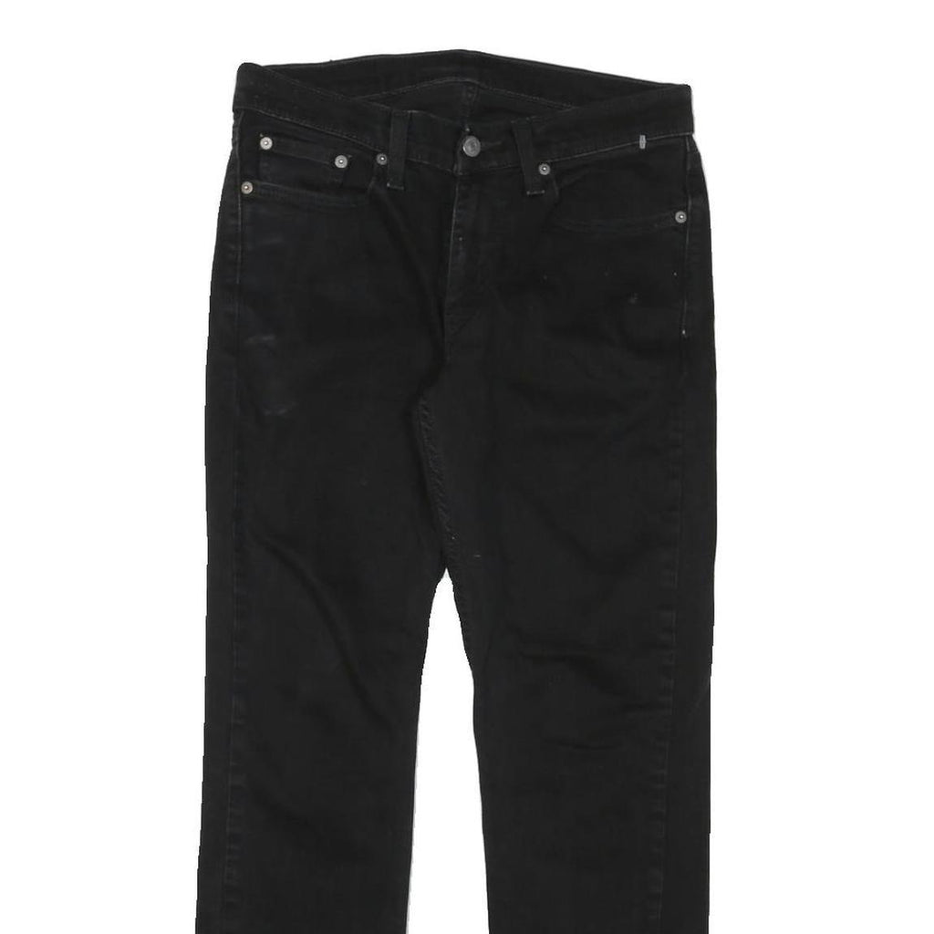 LEVI'S Mens Black Slim Skinny Denim Medium W30 L28 Zip Jeans Casual
