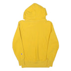 CHAMPION Mens Yellow Hoodie S Cotton Blend Pullover Casual Sweatshirt