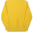 CHAMPION Mens Yellow Hoodie S Cotton Blend Pullover Casual Sweatshirt
