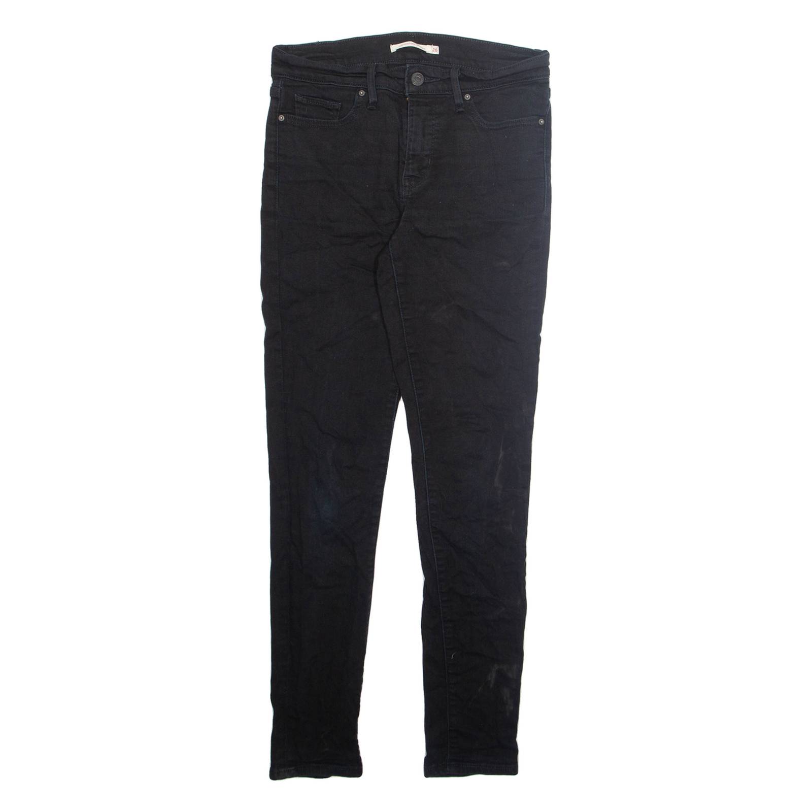 LEVI'S Womens Jeans Black Regular Skinny W26 L27