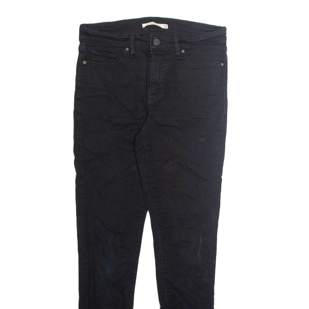 LEVI'S Womens Jeans Black Regular Skinny W26 L27