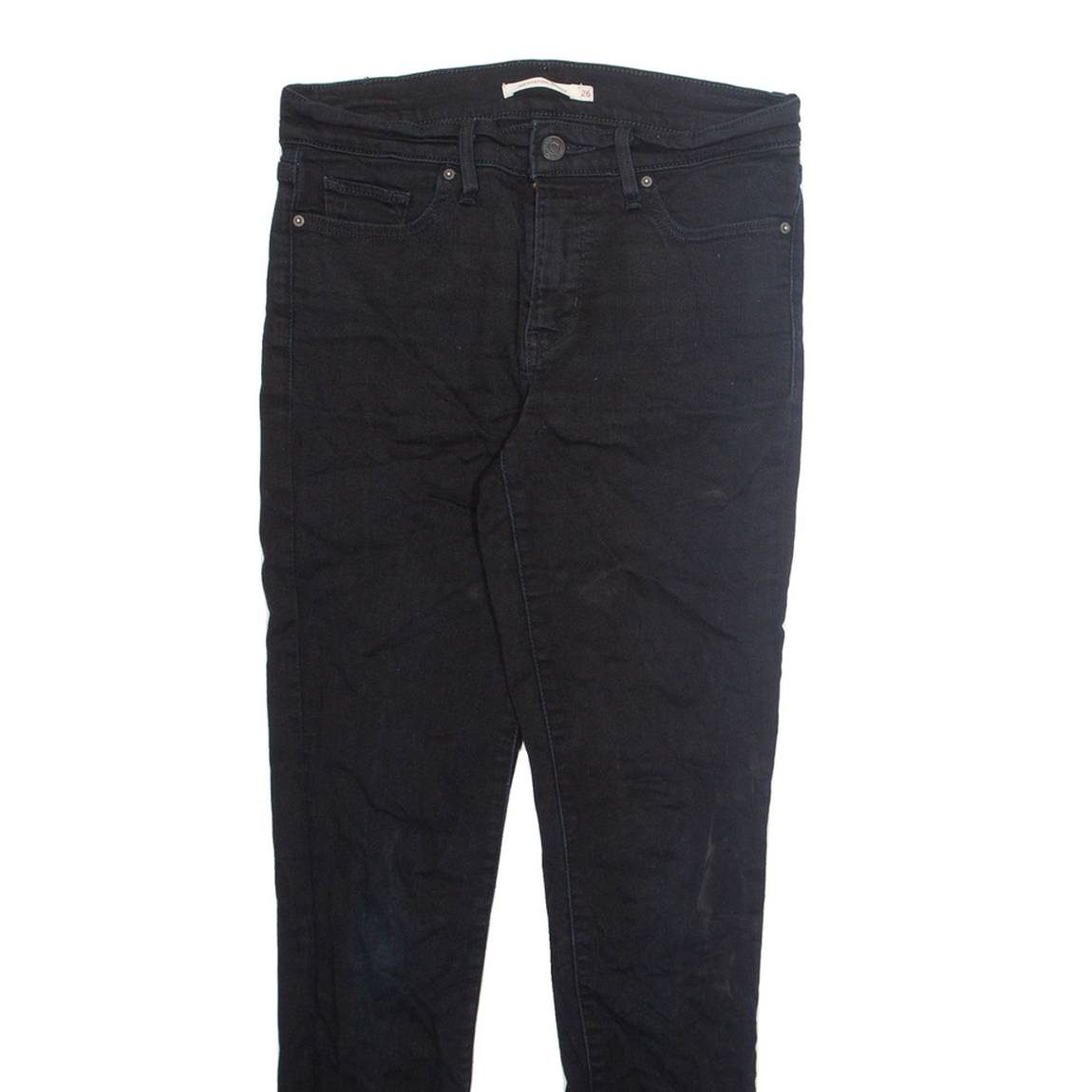 LEVI'S Womens Jeans Black Regular Skinny W26 L27