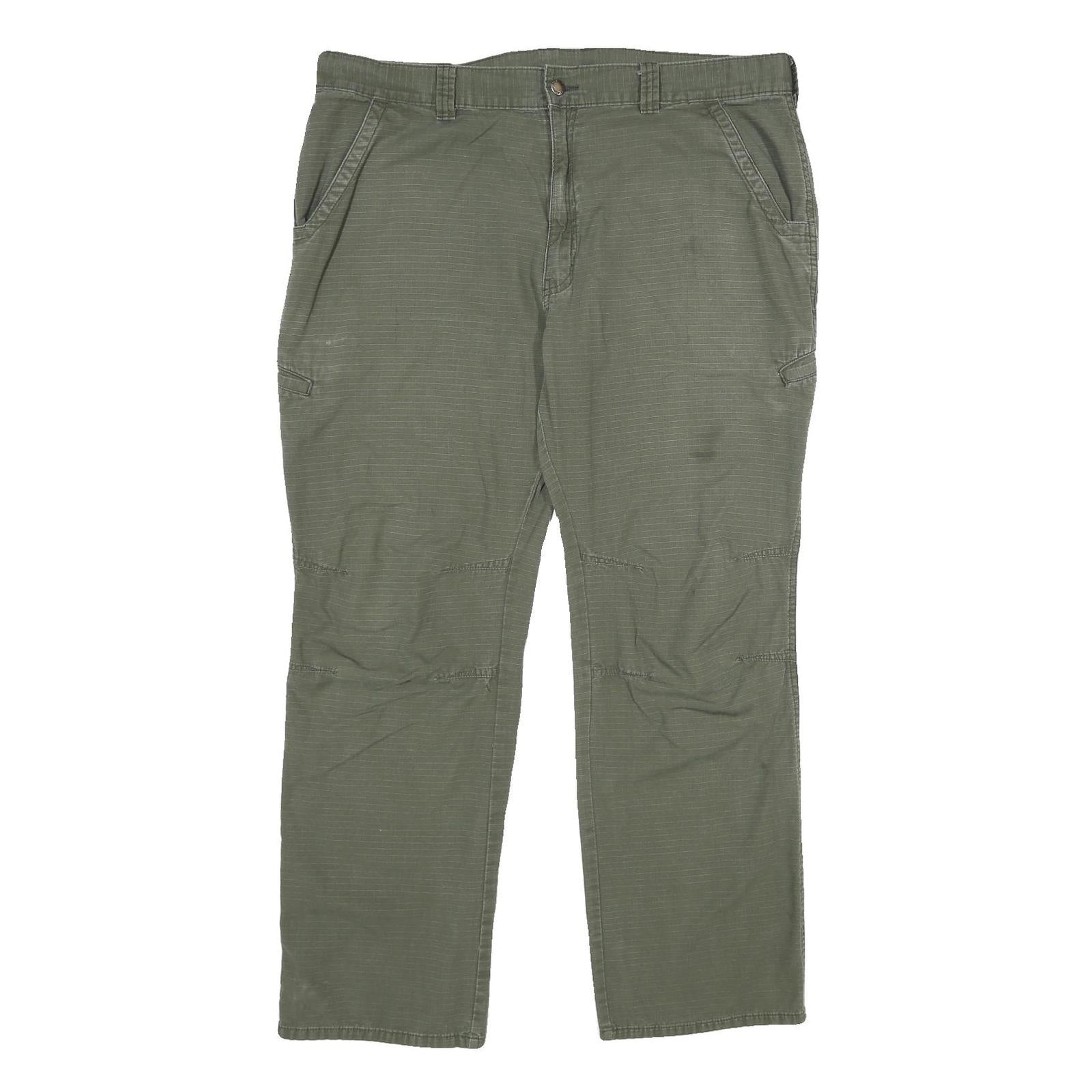 DICKIES Mens Cotton Green Regular Straight Trousers W40 L32 Workwear Casual