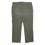 DICKIES Mens Cotton Green Regular Straight Trousers W40 L32 Workwear Casual