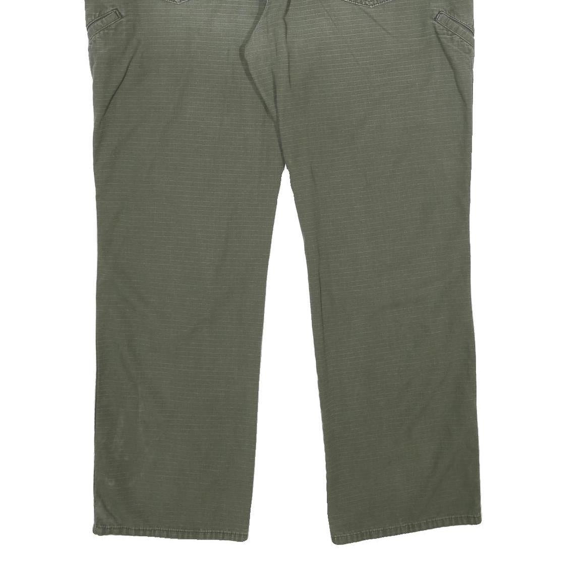 DICKIES Mens Cotton Green Regular Straight Trousers W40 L32 Workwear Casual