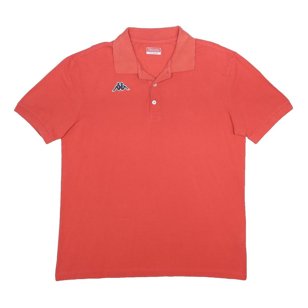 KAPPA Mens Red Short Sleeve Basic Polo Shirt XL Cotton Casual Summer