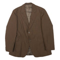 WINIKER Mens Brown Wool Pinstripe Jacket XXS Woven Button Classic Formal