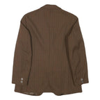 WINIKER Mens Brown Wool Pinstripe Jacket XXS Woven Button Classic Formal