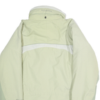 COLUMBIA Womens Cream & Light Green Outdoor Jacket M Polyamide Blend Plain Zip