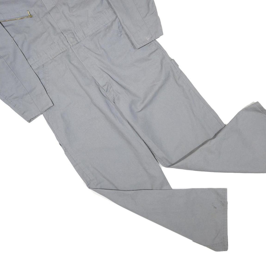 DICKIES Mens Grey Cotton Blend Classic Dungarees M W34 L28 Workwear Zipped