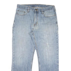 CARHARTT Mens Regular Fit Blue Denim Jeans W34 L28 Casual Workwear Zip Closure