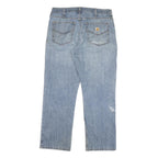 CARHARTT Mens Regular Fit Blue Denim Jeans W34 L28 Casual Workwear Zip Closure