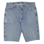 WRANGLER Mens Denim Blue Cotton Blend Casual Shorts L W36 Classic Fit