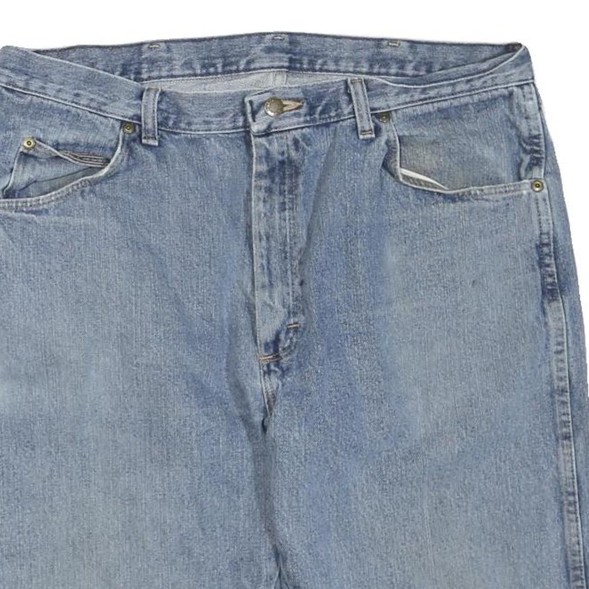 WRANGLER Mens Denim Blue Cotton Blend Casual Shorts L W36 Classic Fit