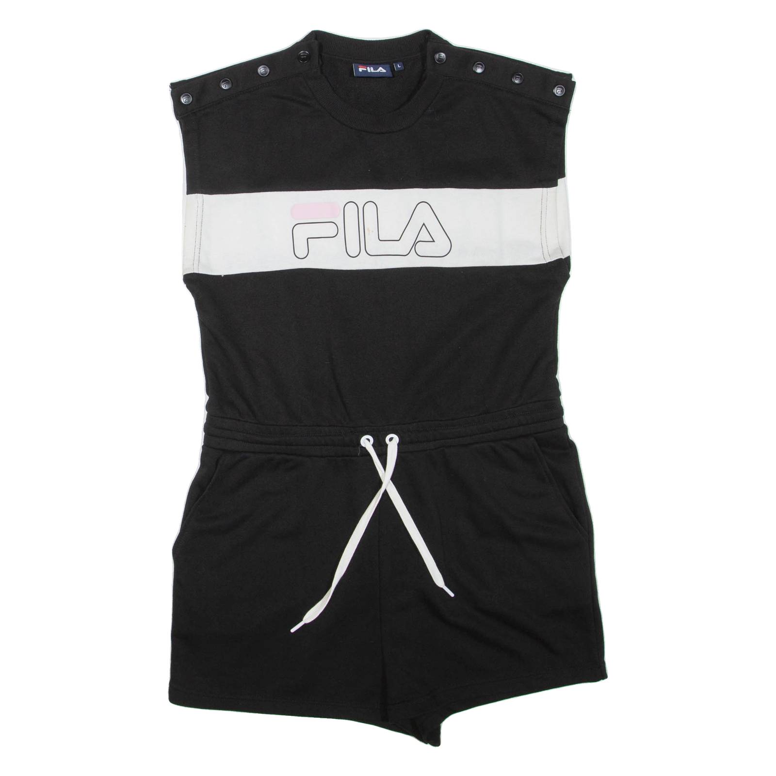 FILA Womens Playsuit Black Wide-Leg L