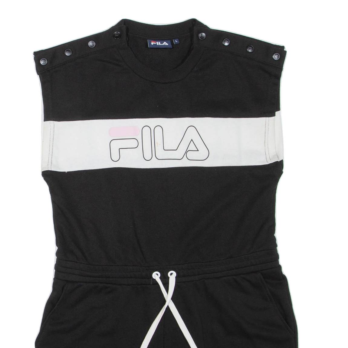 FILA Womens Playsuit Black Wide-Leg L