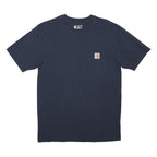 CARHARTT Mens Navy Blue Pocket T-Shirt S Short Sleeve Crew Neck Workwear