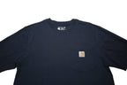 CARHARTT Mens Navy Blue Pocket T-Shirt S Short Sleeve Crew Neck Workwear