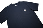 CARHARTT Mens Navy Blue Pocket T-Shirt S Short Sleeve Crew Neck Workwear