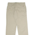 DICKIES Mens Polyester Blend Beige Slim Tapered Trousers W30 L30 Workwear