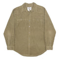 THE TERRITORY AHEAD Mens Beige Cotton Shirt M Button Front Long Sleeve Casual