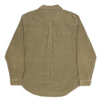 THE TERRITORY AHEAD Mens Beige Cotton Shirt M Button Front Long Sleeve Casual