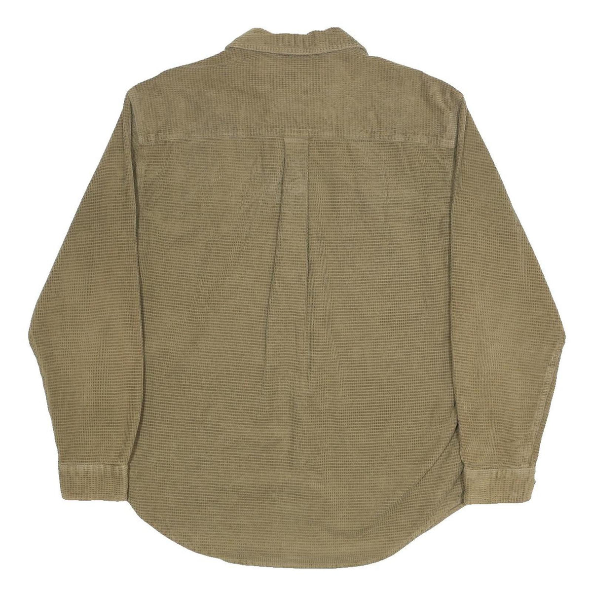 THE TERRITORY AHEAD Mens Beige Cotton Shirt M Button Front Long Sleeve Casual