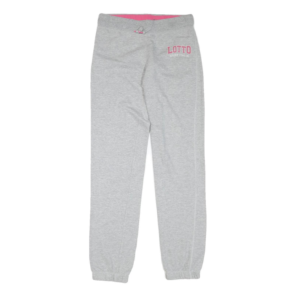 LOTTO Womens Joggers Grey & Pink Cotton Blend Regular Tapered M W30 L31