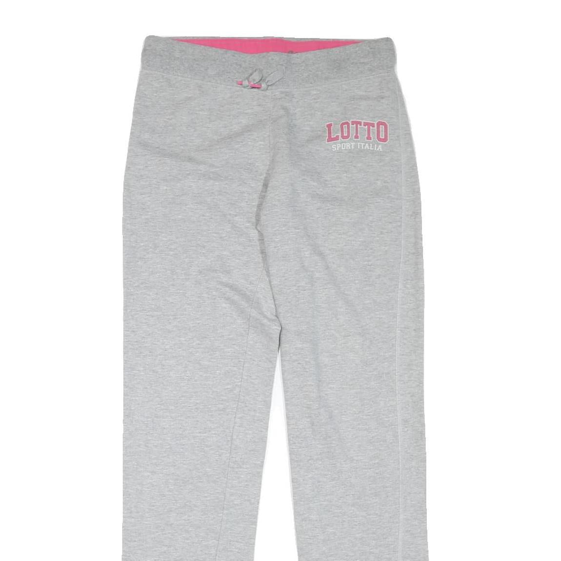 LOTTO Womens Joggers Grey & Pink Cotton Blend Regular Tapered M W30 L31