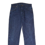 WRANGLER Mens Slim Blue Denim Jeans W32 L32 Classic Zip Closure Casual Wear