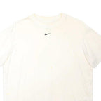 NIKE Mens White Graphic T-Shirt M Short Sleeve Crew Neck Cotton Blend Casual