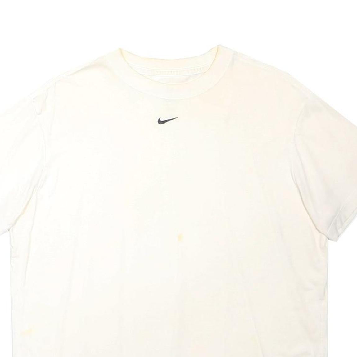 NIKE Mens White Graphic T-Shirt M Short Sleeve Crew Neck Cotton Blend Casual