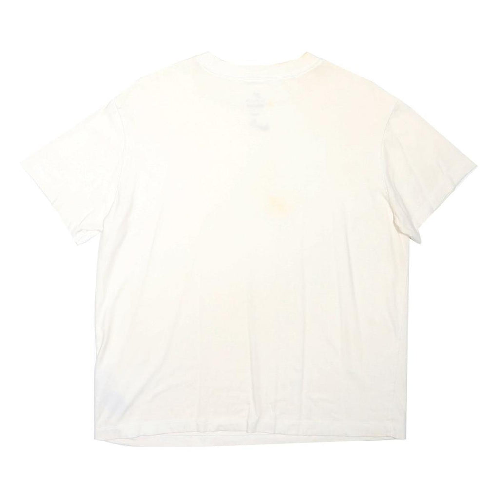 NIKE Mens White Graphic T-Shirt M Short Sleeve Crew Neck Cotton Blend Casual
