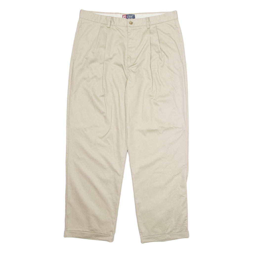 CHAPS Chino Mens Trousers Beige Regular Straight W36 L30