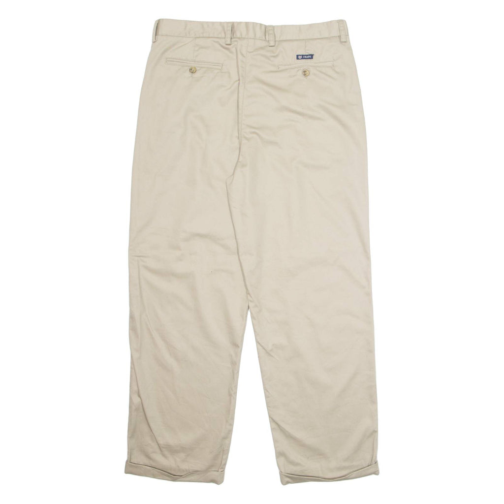 CHAPS Chino Mens Trousers Beige Regular Straight W36 L30