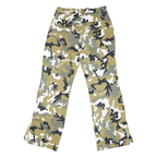 Womens Cotton Blend Camouflage Relaxed Straight Trousers W30 L28 Casual Fashion