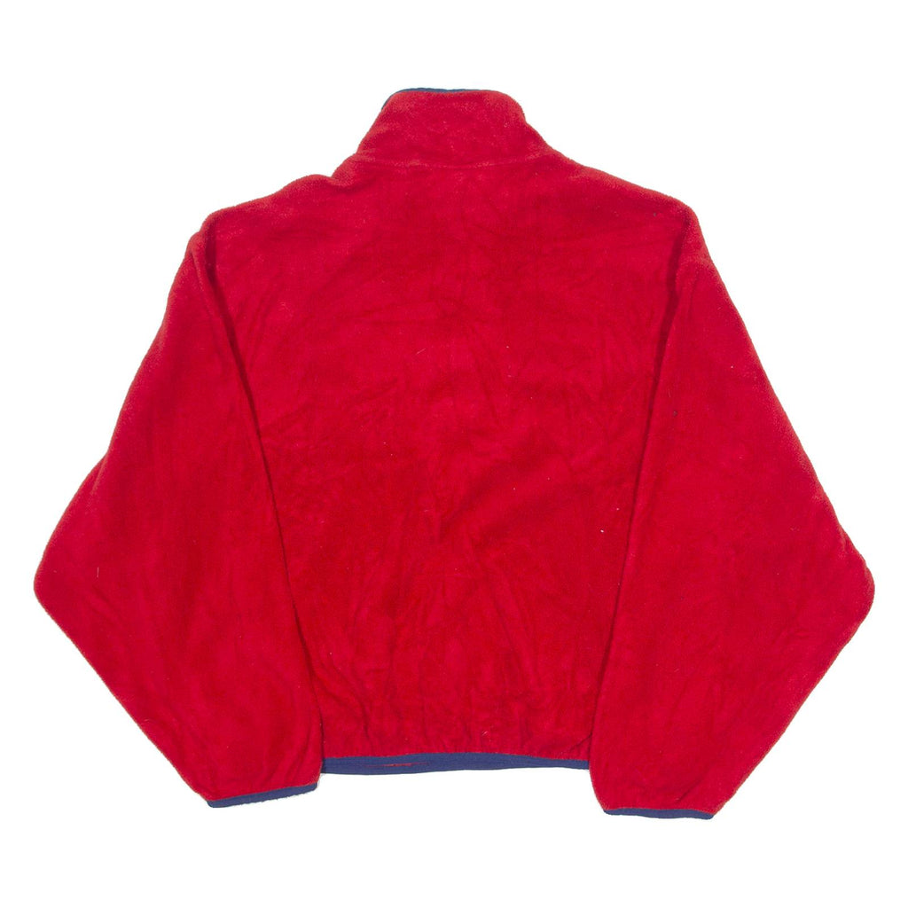 WOOLRICH Mens Jumper Red Button Neck 90s Tight Knit L