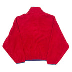 WOOLRICH Mens Jumper Red Button Neck 90s Tight Knit L