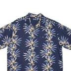PURITAN Mens Hawaiian Shirt Blue Floral XL